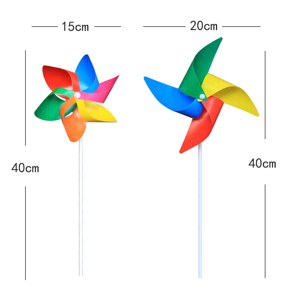 WOAIX Windmill 4 Colors, 6 Colors, 8 Set, Cool Garden, Decoration